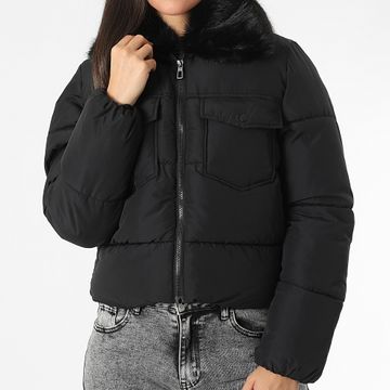 Only - Maggi Cappotto lungo da donna in pelliccia nero