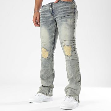 Ikao - Jeans flare 527 Raw Blue Beige