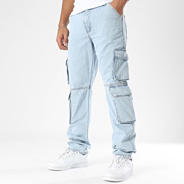 Only And Sons - Jeans dritti Cargo Edge in denim blu