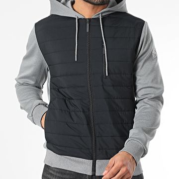 Sergio Tacchini - Esperto 40707 Giacca con zip e cappuccio nero grigio erica