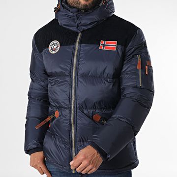 Geographical Norway - Cappotto Celian con cappuccio blu navy