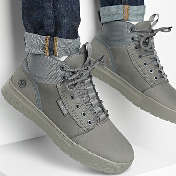Timberland - Sneakers Hi-Top Maple Grove Mid Lace A6FV7 in nabuk grigio medio
