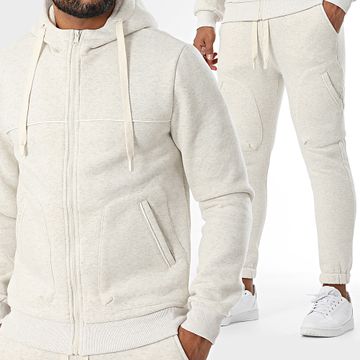 John H - Tuta da ginnastica beige screziato