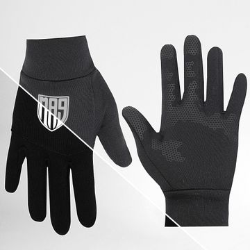 MA9 Mafia Nueve - Guanti neri con logo riflettente