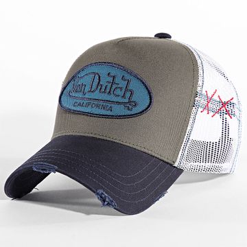Von Dutch - Cappello Trucker VD-1-CT Verde Khaki Nero Bianco