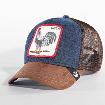 Goorin Bros - Cappello Trucker Cock Blu Raw Brown