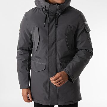 Kymaxx - Parka con cappuccio grigio antracite
