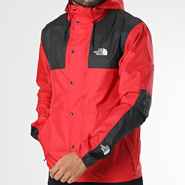 The North Face - Giacca a vento con cappuccio A5IG3 Rosso Nero