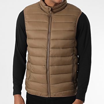 Kymaxx - Cappotto marrone senza maniche