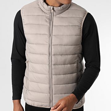 Kymaxx - Cappotto senza maniche color taupe