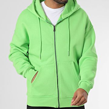 Classic Series - Felpa verde con cappuccio e zip