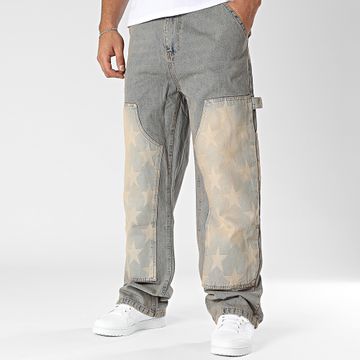 2Y Premium - Jeans blu Denim Beige a gamba larga