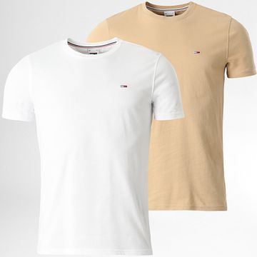 Tommy Jeans - Set di 2 magliette in jersey 0687 Bianco Beige