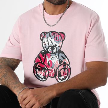 Teddy Yacht Club - Tee Shirt Oversize Large Art Series Front Pink