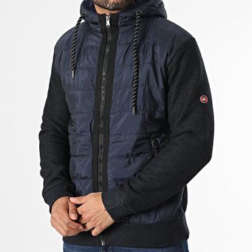 American People - Giacca Benji con cappuccio e zip blu navy