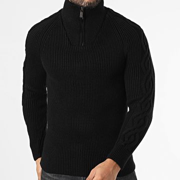 Classic Series - Maglia nera con zip a collo alto