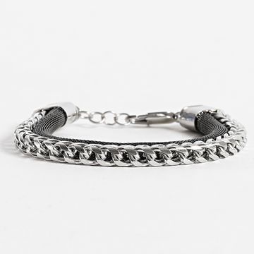 Frilivin - Bracciale nero in argento
