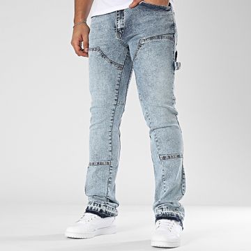 Ikao - Jeans Cargo in denim blu
