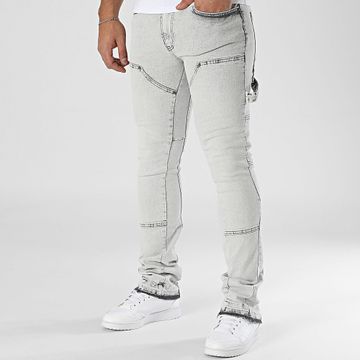 Ikao - Jeans flare con lavaggio grigio