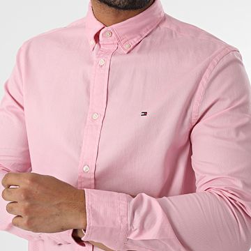 Tommy Hilfiger - Camicia Dobby a maniche lunghe 7578 Rosa