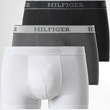 Tommy Hilfiger - Set di 3 boxer 3413 nero grigio bianco