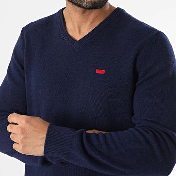 Levi's - A8618 Maglione con scollo a V color navy