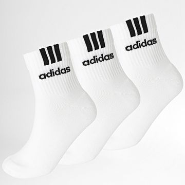 Adidas Sportswear - 3 paia di calzini a righe lineari HT3437 Bianco