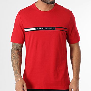 Tommy Hilfiger - Maglietta con inserto sul petto 6498 Rosso