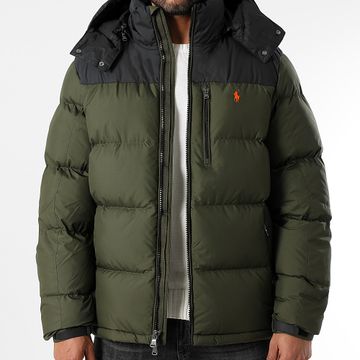 Polo Ralph Lauren - Giacca con cappuccio Original Player Verde Khaki Nero