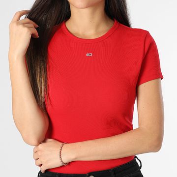 Tommy Jeans - Maglietta donna Essential Slim 7383 Rosso