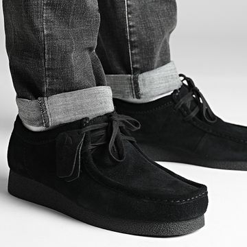 Clarks - Scarpe Wallabee Evo in pelle scamosciata nera