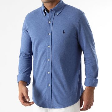 Polo Ralph Lauren - Camicia a maniche lunghe Oxford blu Heather
