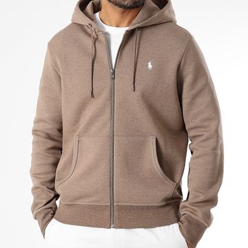 Polo Ralph Lauren - Original Player Felpa con zip e cappuccio marrone