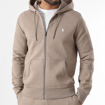 Polo Ralph Lauren - Original Player Taupe Chiné Felpa con zip e cappuccio
