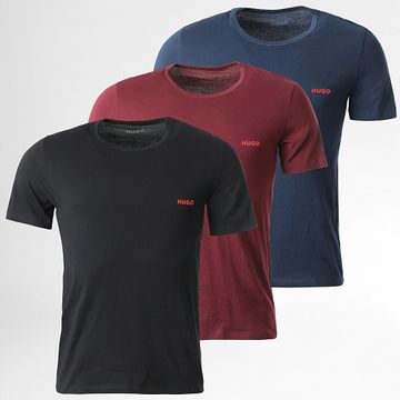 HUGO - Set di 3 camicie 50480088 Nero Navy Bordeaux