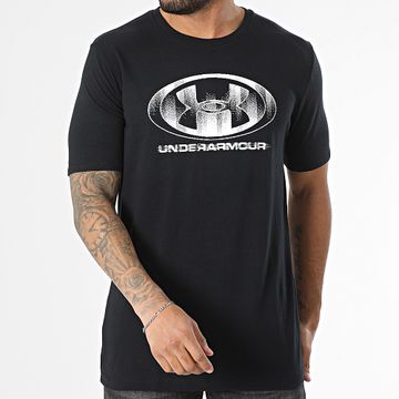 Under Armour - Maglietta con logo Glitch 1386810 Nero