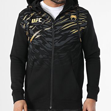 Venum - UFC Replica Felpa con cappuccio e zip Nero Oro