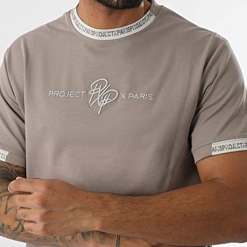 Project X Paris - Maglietta oversize 2210218 Taupe White