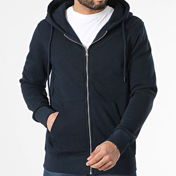 Classic Series - Felpa con zip blu navy