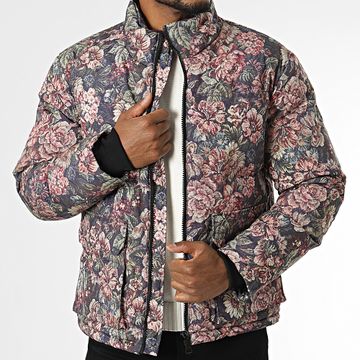 Frilivin - Cappotto floreale verde-rosa