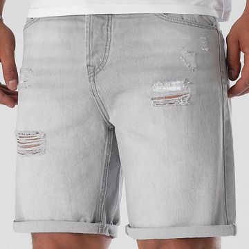 LBO - Pantaloncini di jeans rilassati e distrutti 0326 Grigio