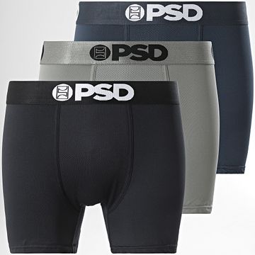 PSD - Set di 3 boxer 324180198 Nero Grigio Navy