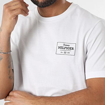 Tommy Hilfiger - Tee Shirt Etichetta stampata Monotype 7454 Bianco
