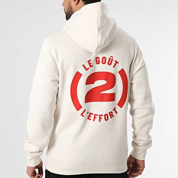 YIDIKES YOM x GDE - Felpa con cappuccio Le Gout 2 L'Effort Beige Red