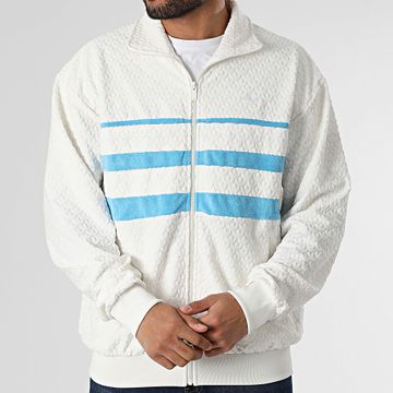 Adidas Originals - Q12 Felpa con zip Monogram JP4420 Bianco Azzurro