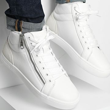 Calvin Klein - Classic Cupsole Zip Mid 1156 Triple Bright White Sneakers