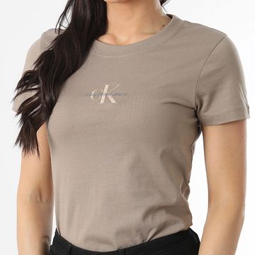 Calvin Klein - Maglietta da donna 3563 Taupe