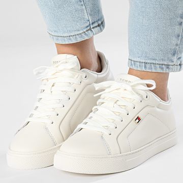 Tommy Hilfiger - Sneakers donna Icon Court Sneaker Flag 8327 Ivory Petal