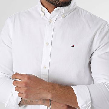 Tommy Hilfiger - Camicia Dobby a maniche lunghe 7578 Bianco