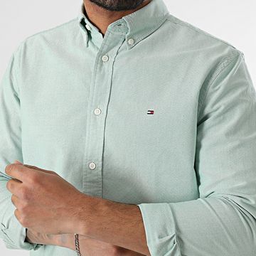 Tommy Hilfiger - Camicia a maniche lunghe Solid Heritage Oxford 5774 Verde